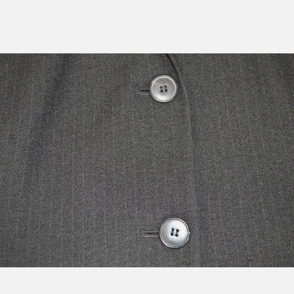 ANN TAYLOR Women's Gray Pinstripe Blazer Suit Jacket Size 4 - Picture 6 of 9
